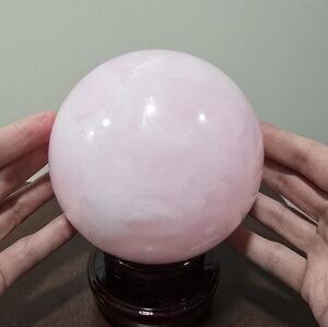 Pink Mangano Calcite Crystal Sphere #A